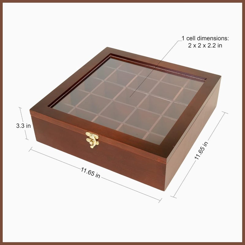 SmartyRocks Adjustable Rock Display Case - Rock Collection Box with Fabric Bed for Mineral Display - Dark-Finish Shadow Box with Shelves for Crystal Storage - Image 4